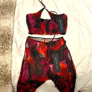 Super cute black/red/pink two-piece set